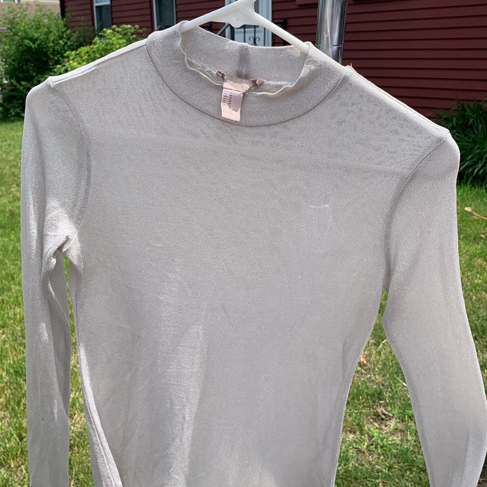 Sparkle Sheer Turtleneck